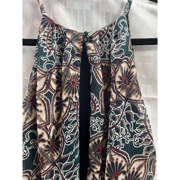 LUSH WOMEN DRESS SLEVEELESS SIZE XS GREEN MULTICOLOR - Picture 12 of 16